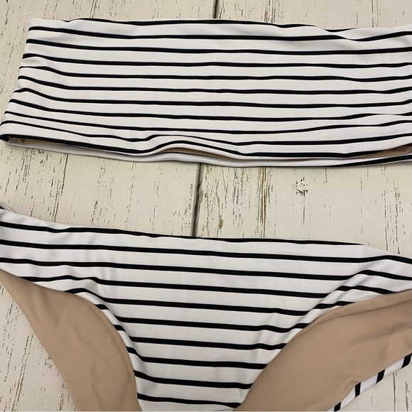 Striped Bikini Bandeau Style - Size Small - Picture 3 of 3
